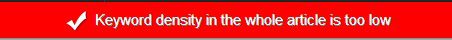 Keyword Density Too Low